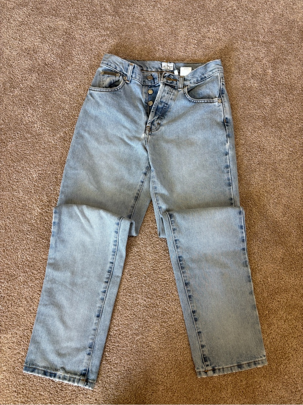 Calvin Klein Jeans Light Wash Straight Leg Jeans